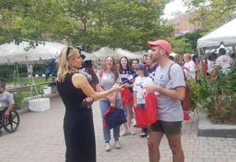 Alex Costa, serving at the University of Rhode Island, interviewed by channel 7 news on 9/11 Day of Service