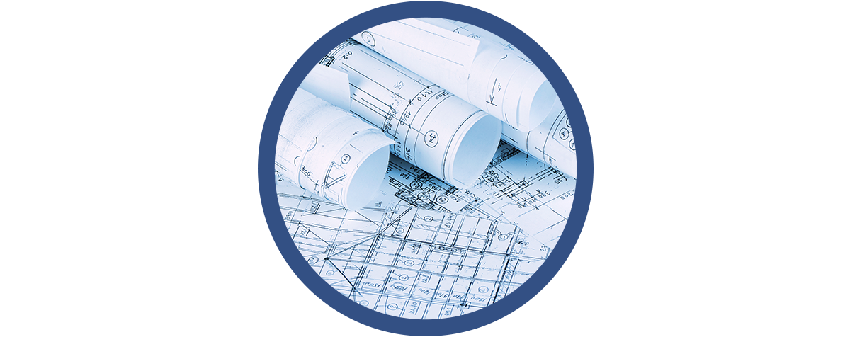 pile of blueprints