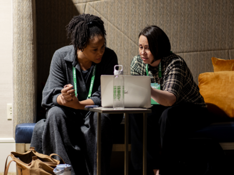 People working on computer