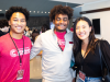 three newman civic fellows posing for a photo