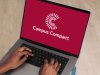 laptop with campus compact logo